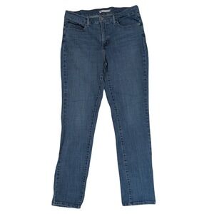 Levis 312 Shaping Slim Jeans Womens 32 Medium Wash Blue Mid Rise Stretch Denim